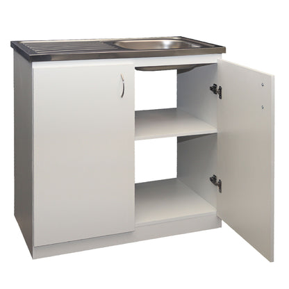 Denver Econo Single Sink Cabinet  900 White