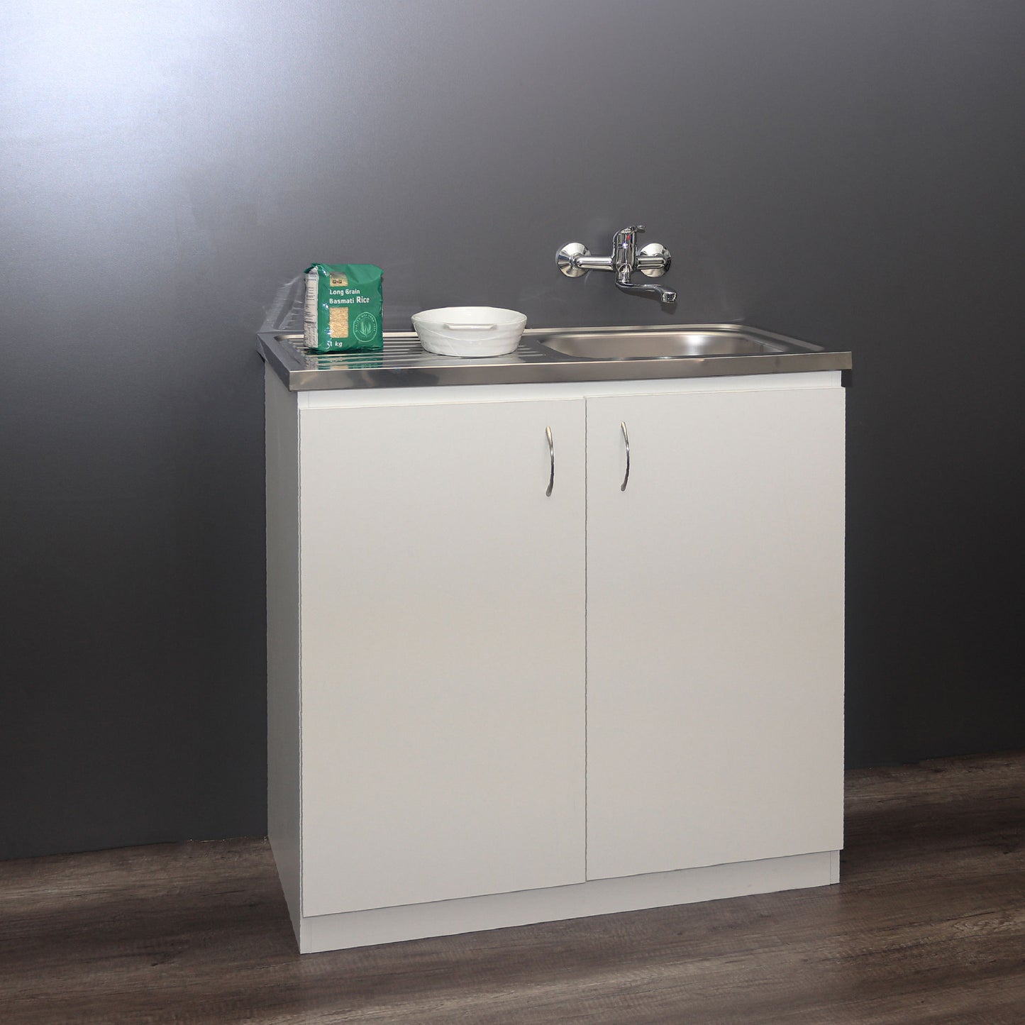 Denver Econo Single Sink Cabinet  900 White