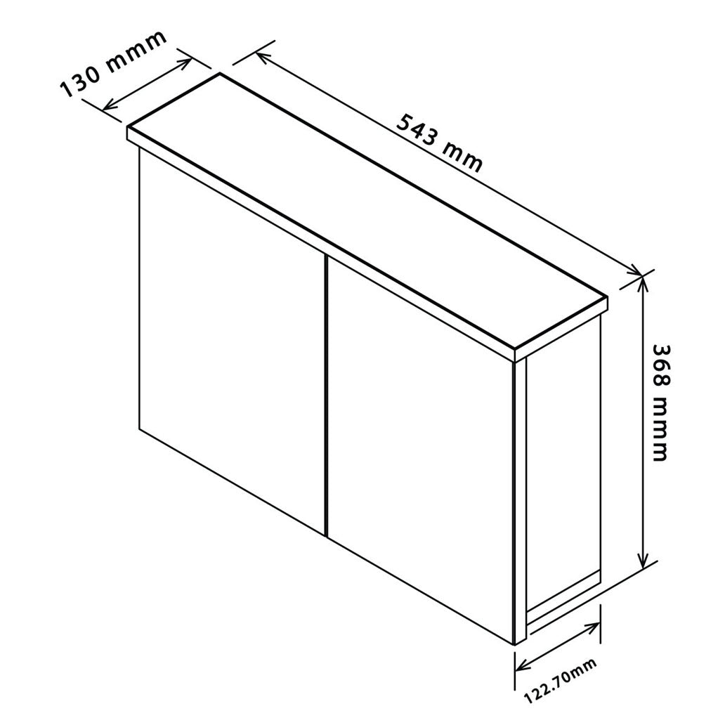 Denver Furniture | Bathroom Mirror Cabinet - Double Door Medicine Cabinet | White