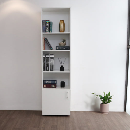 Denver storage 5 Shelves with Bottom Door | White