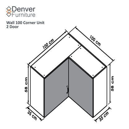 Denver Modular Corner Wall Unit 1000 Sahara