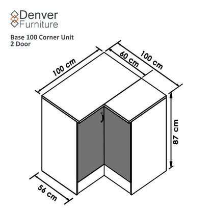 Denver Modular Corner Floor Unit 1000 White