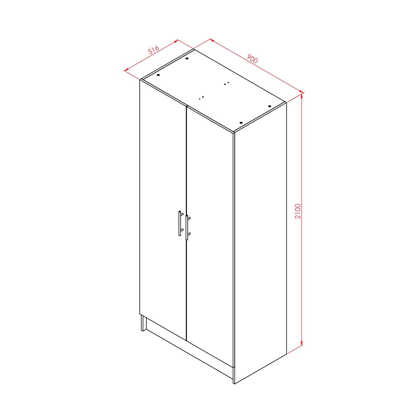 Denver Furniture | Wardrobe Cupboard | BIC Built in Cupboard | White