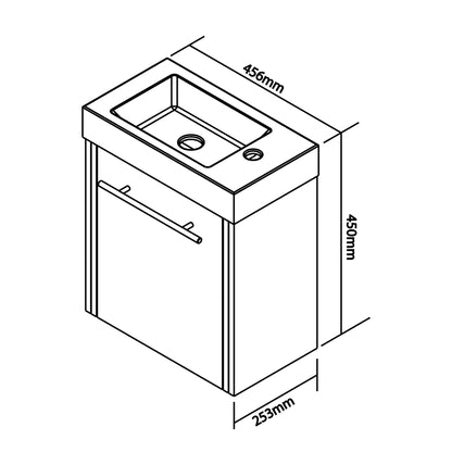 Denver Philly 400mm Wall Mount Unit Coimbra