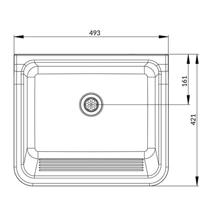 Contractors Wash Trough | Vandal Resistant | White