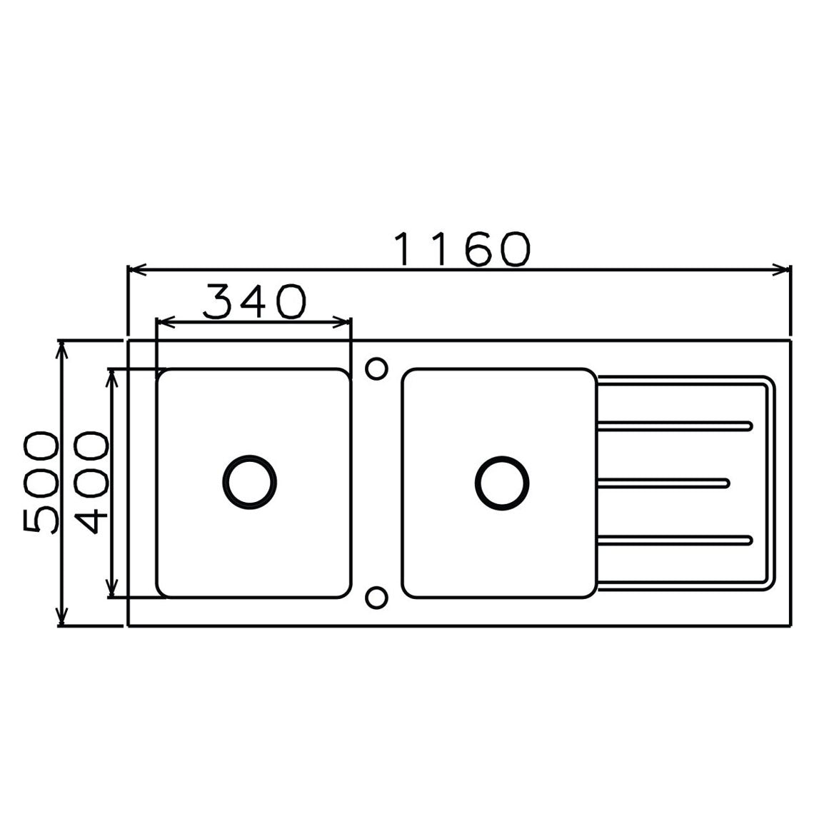 Parker Stainless Kitchen Sink |  AS85 Glass Black Stainless Steel D/Bowl 1160X500 | Drop In