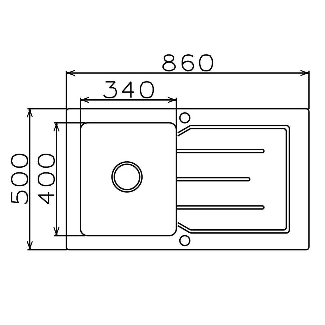 Parker Stainless Kitchen Sink |  AS84 Glass Black Stainless Steel Sink 860X500Mm | Drop In