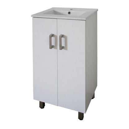 Denver Indy 500 Floor Vanity 2 Door Alpine White Diy - Denver Furniture - Pennyware Distributors